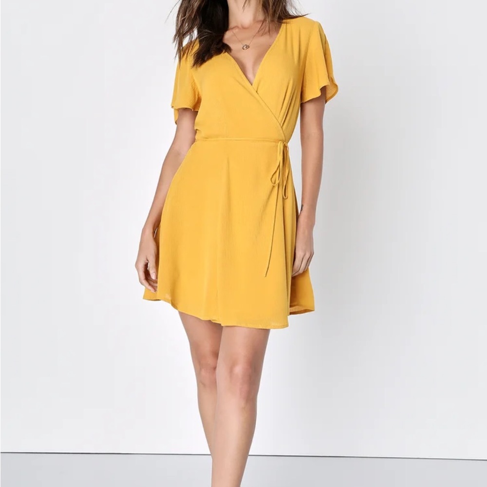 Lulus Mustard Yellow Dress